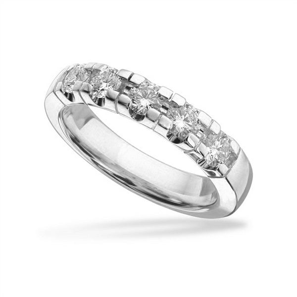 Grace alliancering fra Scrouples i 14 kt hvidguld med 5 x 0,15 ct diamanter